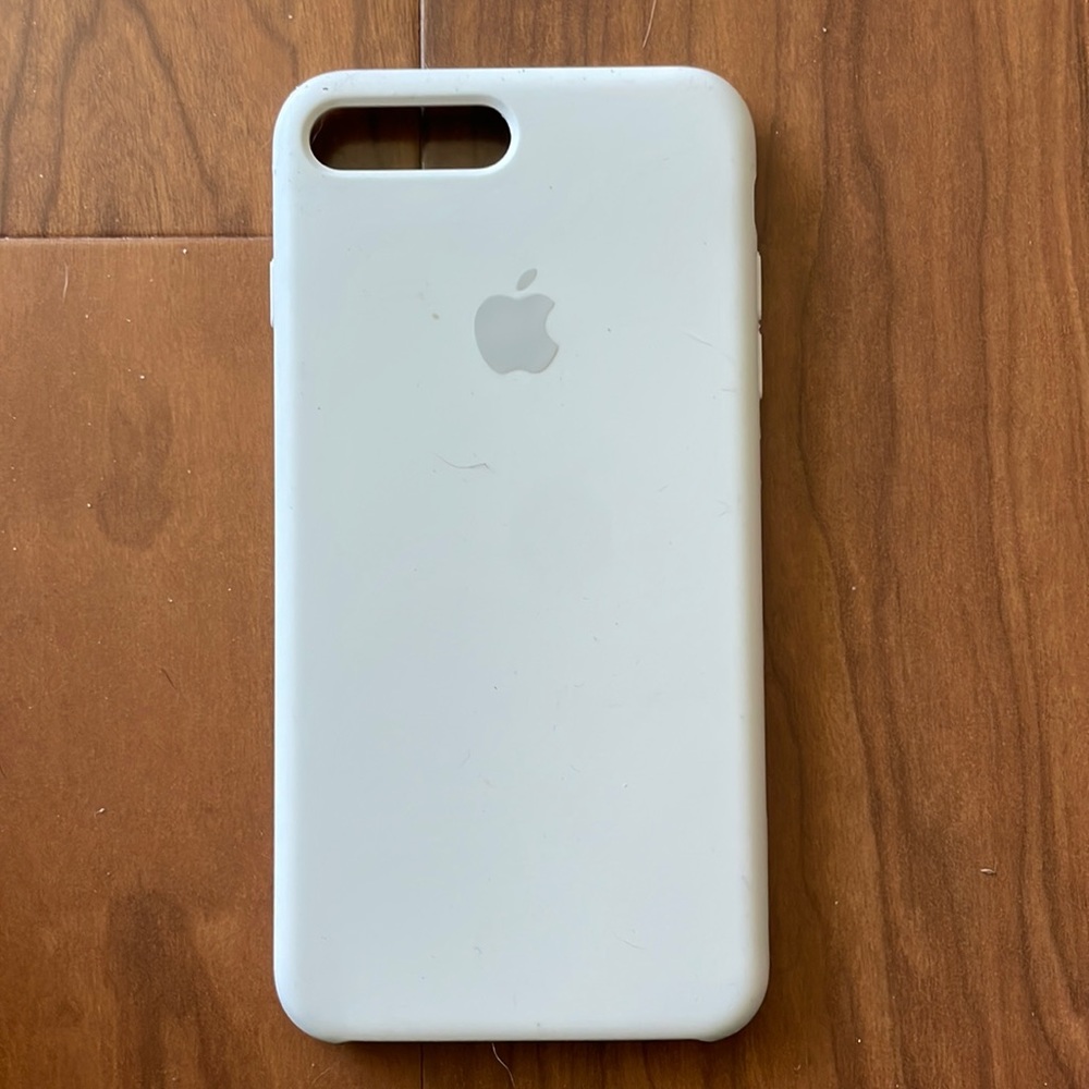iphone 8 plus white silicone apple case